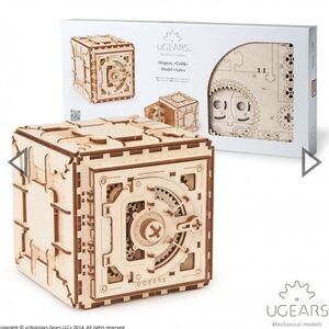 Ugears wooden 3D brain teaser Safe with personal lock combination